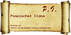 Pospischel Ilona névjegykártya